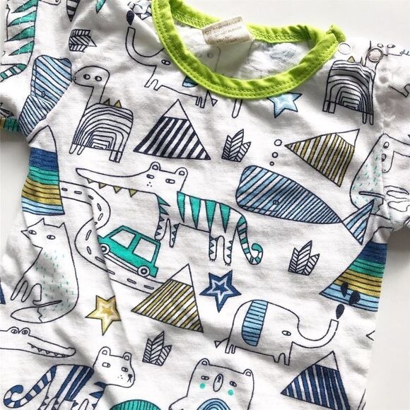 Kids tales animal print romper EUC 59 (0-3 months) - Picture 2 of 2